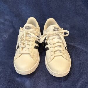 Adidas Classic White Sneakers with Black Accents